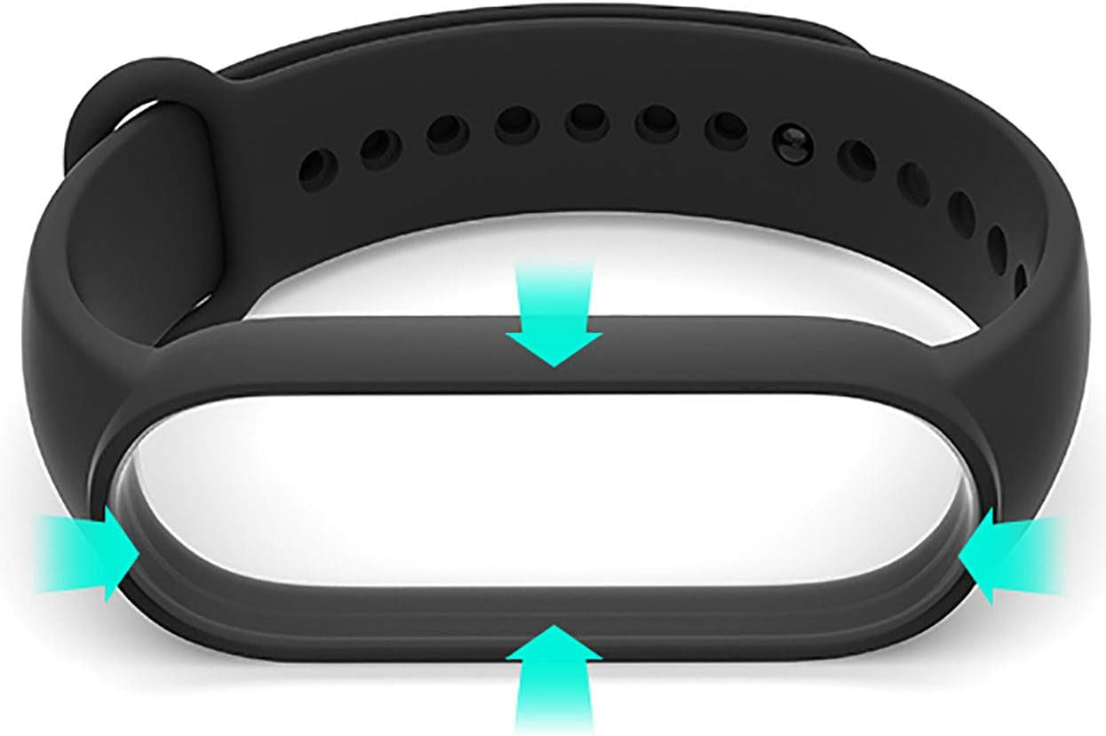 Soft Silicone Replacement Bands for Xiaomi Mi Band 6, Mi Band 5, and Amazfit Band 5 - Adjustable Sport Wrist Straps for Men and Women