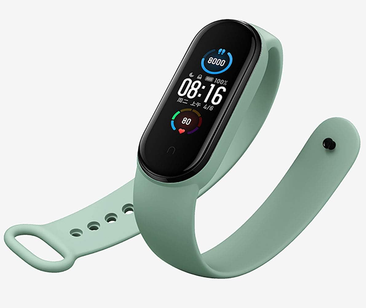 Soft Silicone Replacement Bands for Xiaomi Mi Band 6, Mi Band 5, and Amazfit Band 5 - Adjustable Sport Wrist Straps for Men and Women